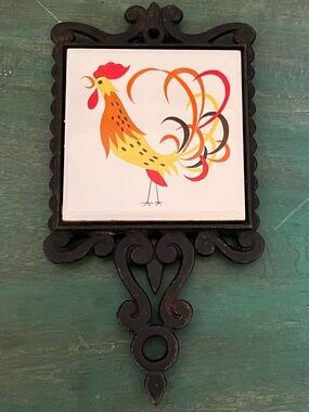 Cast Iron Trivet / Wall Decor | Rooster Tile